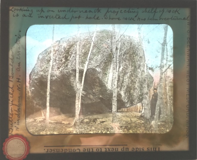 Magic Lantern Slide of Butterfield's Rock in Windham